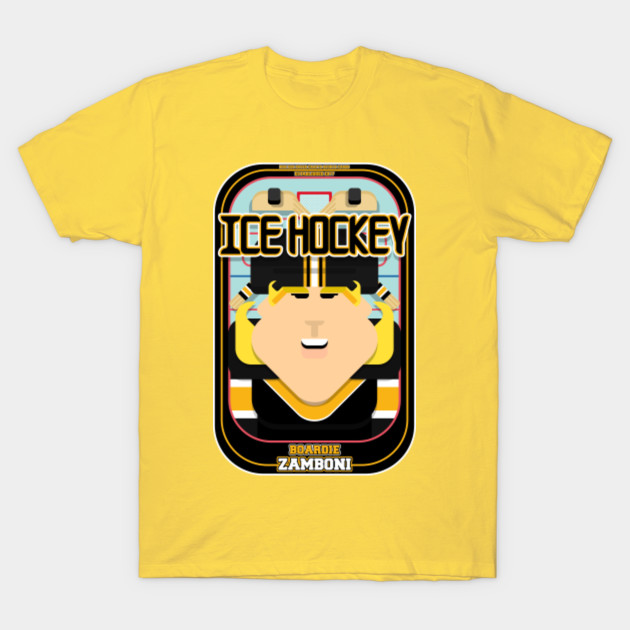 Ice Hockey Black and Yellow - Boardie Zamboni - Hazel version